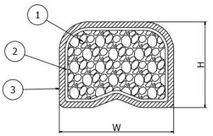 China 9x5mm Emi Rubber Gasket , Flat Conductive Foam Gasket wholesale