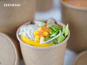 China Recyclable Salad Disposable Paper Soup Bowls With Lids wholesale