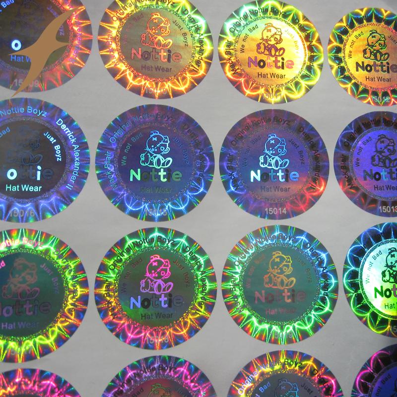 Anti Counterfeit 3D Tamper Proof Seal Stickers Transparent Hologram