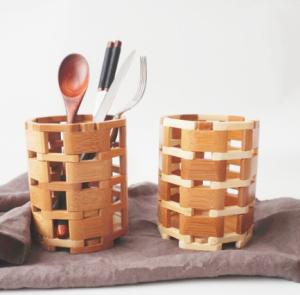 China Kitchen Spoon Fork Bamboo Display Unit / Bamboo Chopstick Holder Portable wholesale