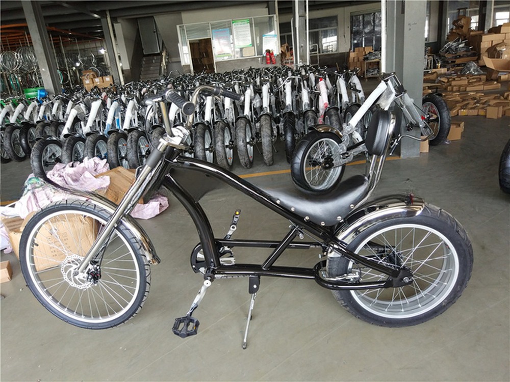 Men's 20-24 Inch Chopper Bike with Fork Suspension and Customizable Options