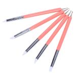 Plastic Size 10 Nail Painting Brush Dual End Nail Dotting Pen 3D Patterns