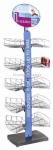 Colorful Metal Drinks Retail Merchandising Displays Double Sided Floor Standing