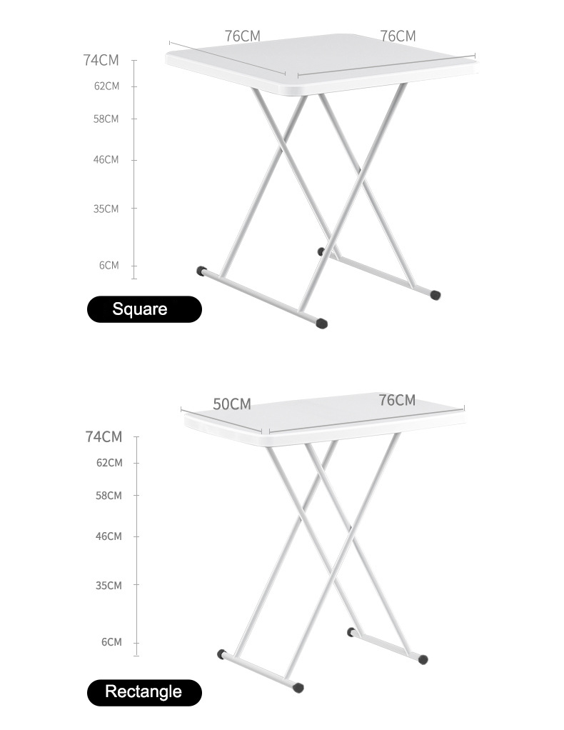 Adjustable Small Laptop Table Lightweight Home Garden Folding Coffee Table for Indoor