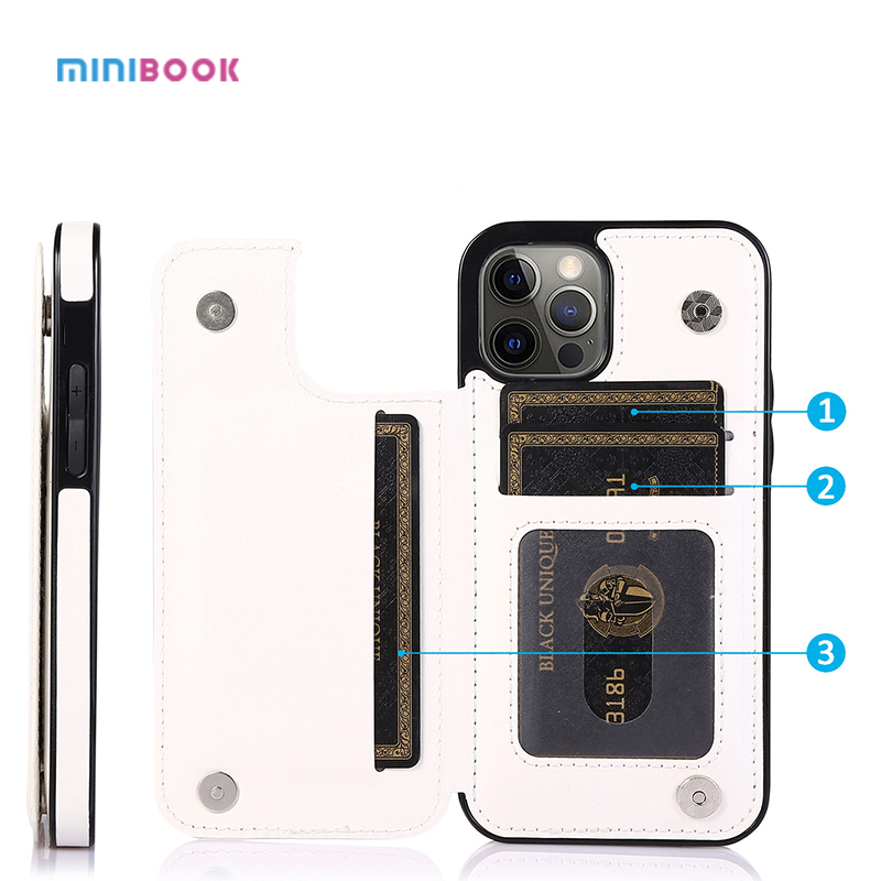 0.05kg Minibook Protective Mobile Phone Case for Iphone 13 12 PU Leather