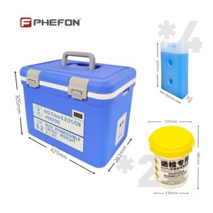 China UN2814 Vaccine Cooler Portable 12L Insulated Cool Box Blue wholesale