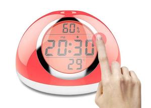 China Multicolor LED Touch Light Alarm Clock 2000MA Battery Capacity For Bedroom on sale