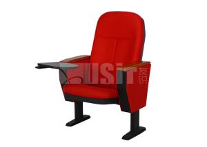 China Red Solid Wood Auditorium Seating With Writing Tablet wholesale