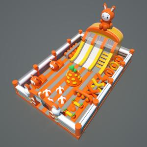China Inflatable Rabit Castle With Obstacles Park (Orange &amp; White ） wholesale