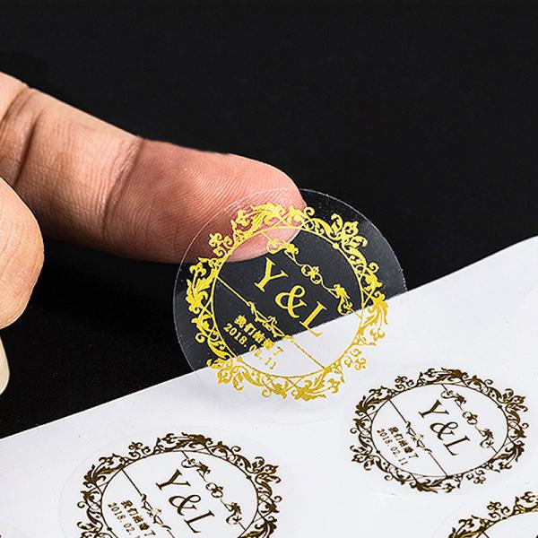 Label Sticker Customized Circular Metal Stamping Sealing Sticker Customized