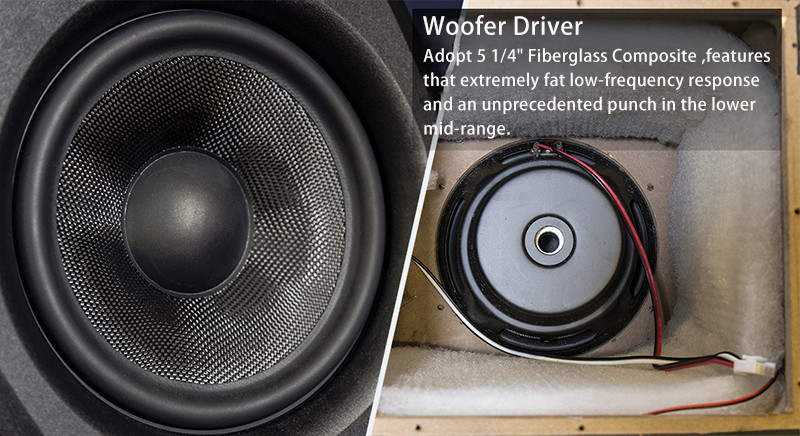 Home Theater Studio Monitor Speaker 200W Bookshelf Stereo Speakers For Music Gaming Turntables