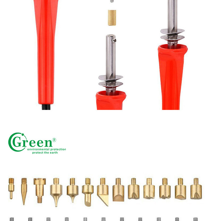 Green PS3301 33 Wood Burning Kit Tips 2 Stencils 12 Colored Pencils