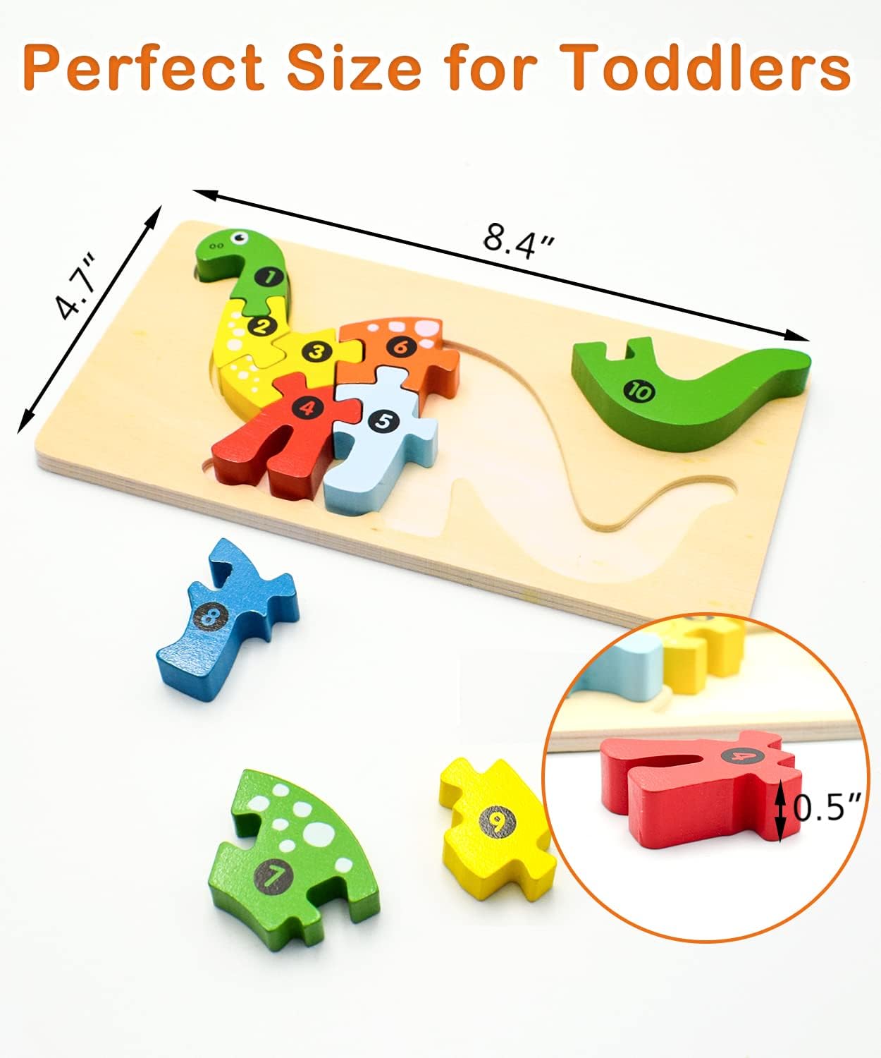 Unisex Toddlers' 4 Pack Wooden Animal Puzzles Boys Girls' Montessori Educational Toys