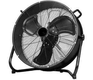 China 20inch 120W Black Drum Floor Fan 100% Cooper Motor wholesale