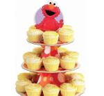 Custom Made Round Cupcake Stand , Lightweight Cardboard Tiered Cake Stand