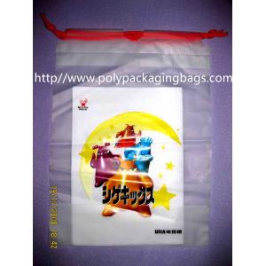 China Promotional Candy / Cookies / Chocolate Drawstring Plastic Bags With Cartoon Printing wholesale