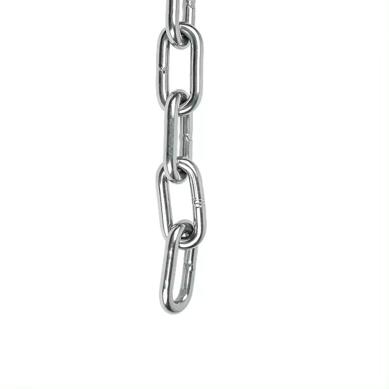 Plain Finish Steel Link Chain SS304 Din763 Stainless Chain Link 2t Working Loadlimit