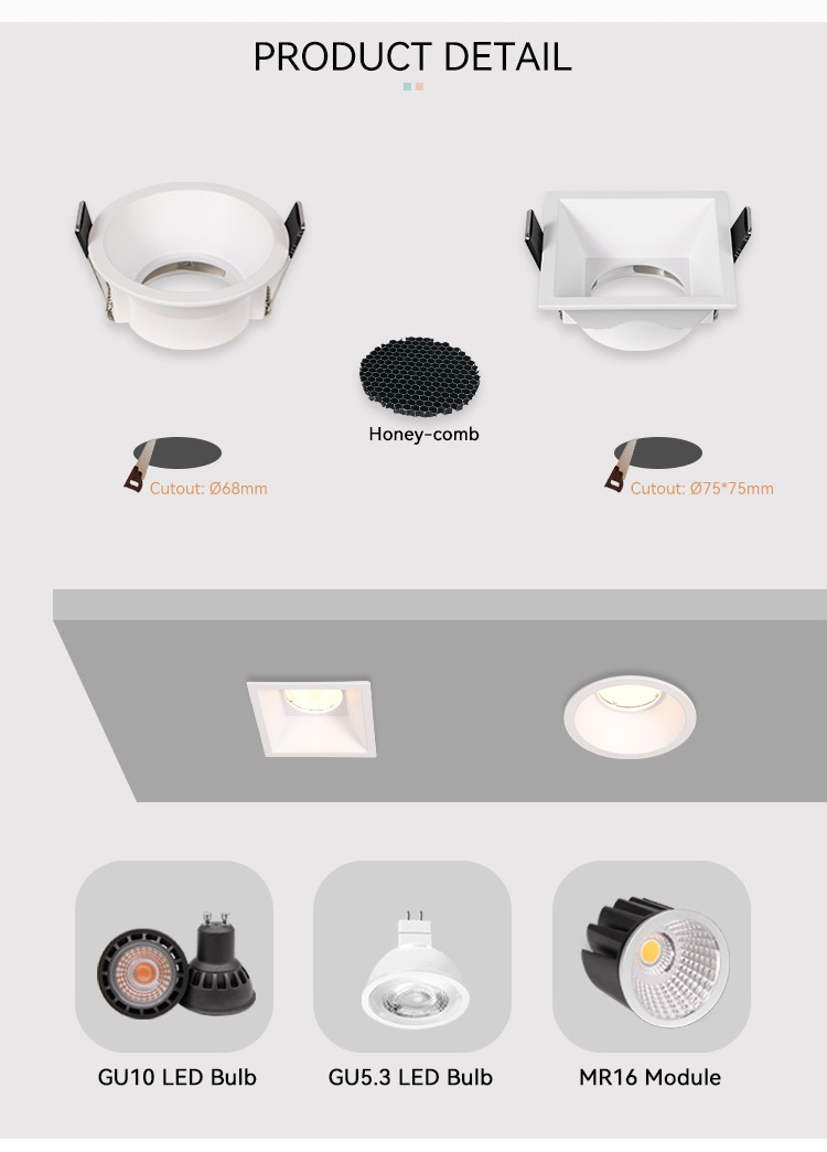 Ocean Low Profile Can Light Housing IP44 Mr16 Recessed Lighting Housing