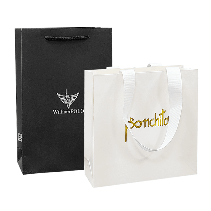 Recycled Luxury Paper Shopping Bags Clothing Retail Paper Bags With Handles