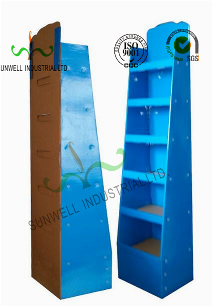 Dual Function Cardboard Counter Display Stands , Cardboard Floor Display Stands