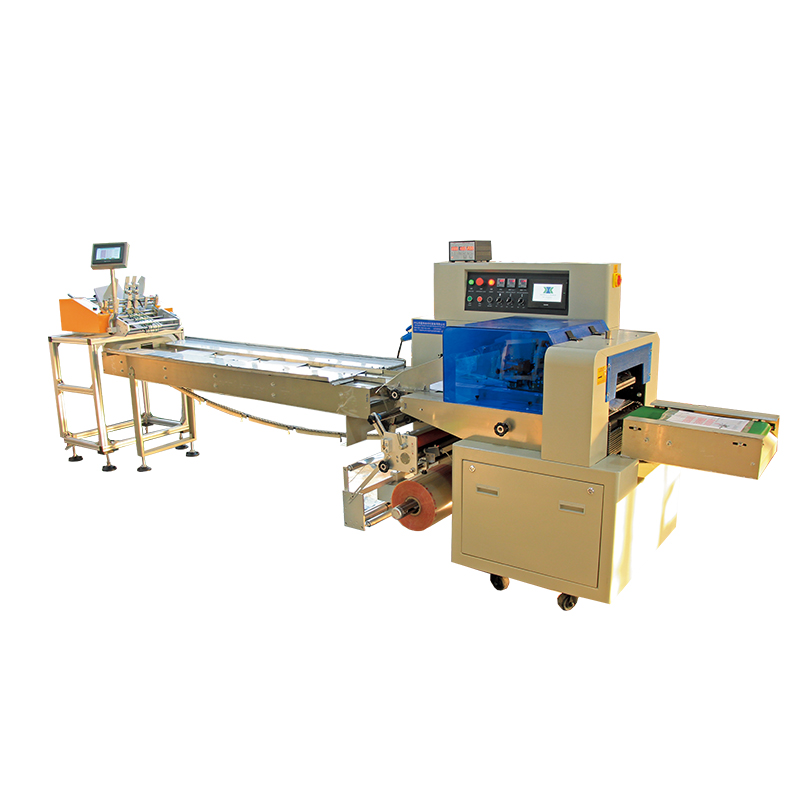 Down-walking paper horizontal packaging machine arrangement feeding packaging auxiliary firmware bag packaging