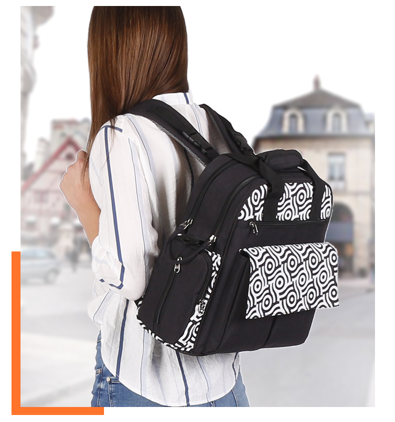 Large Capacity Maternity Mummy Diaper Bag Multi-functional Travel Backpack with Stroller Strap with Changing Station