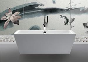 China Clear Luxury Square Freestanding Bathtub Rectangular Corner Tub Pure Color wholesale