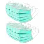 Green Disposable Dust Mask / Medical Disposable Mask Multi Layer Protection