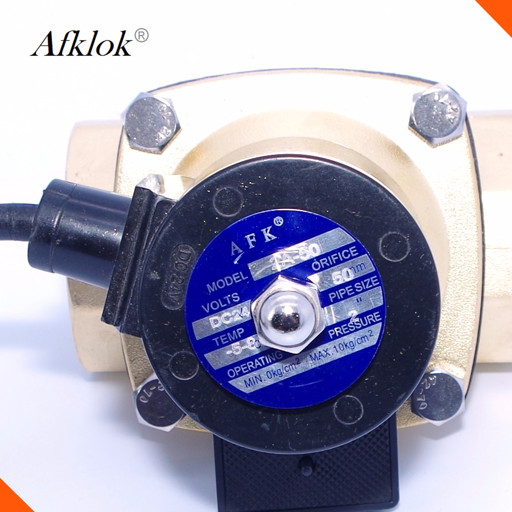 Brass Normally Closed 2 inch Waterproof Solenoid Valve 220V AC