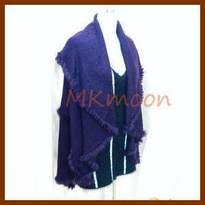 China rabbit fur poncho, fur cape sw211# wholesale
