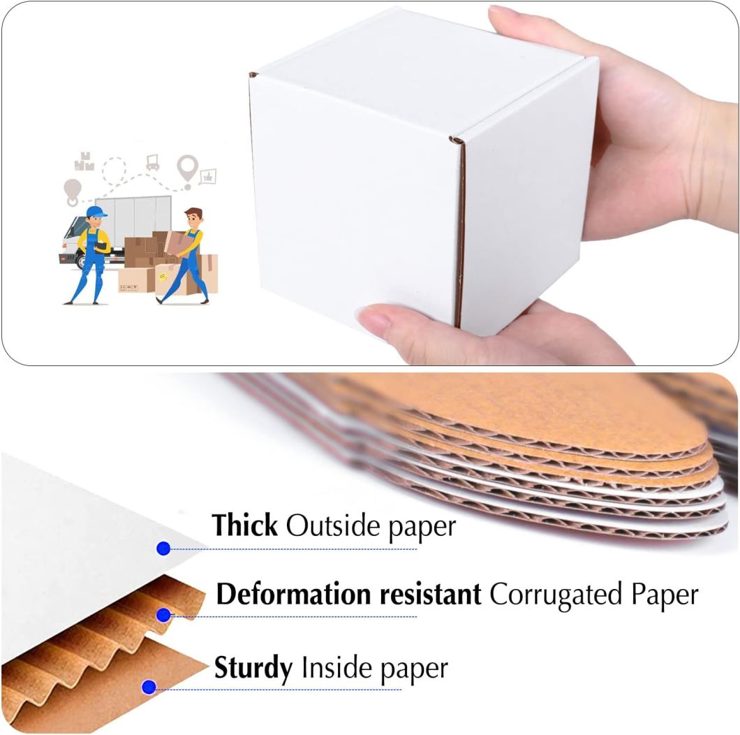 Rk Bakeware China Collapsible Corrugated Paper White Cake Box Cake Baking Box