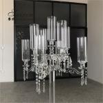 7 Arm 9 Arm Crystal Candelabra Glass Centerpieces Wedding 120CM