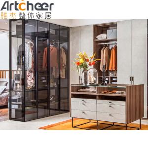 China Midcentury Organizer Clothes Walk In Closet Cabinet Simple Wardrobe For Bedroom Furniture wholesale