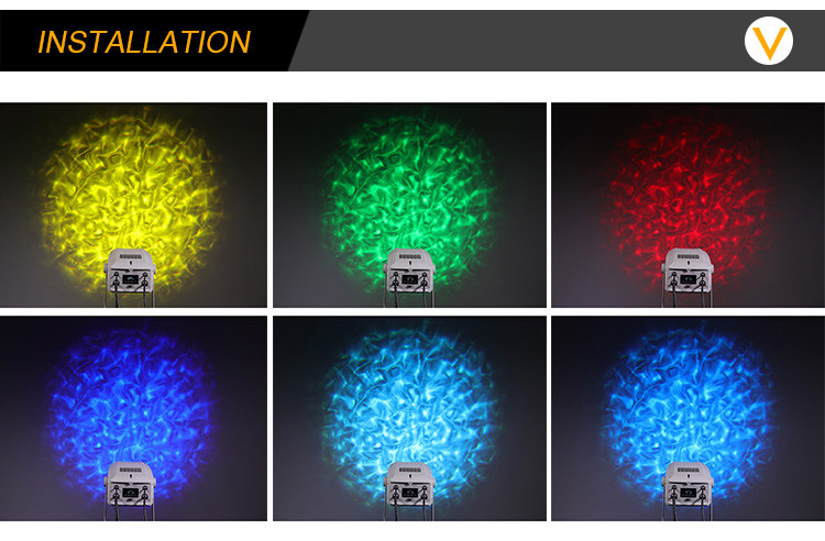 7 Color 400W Moving LED Water Ripple Lighting Projectors Night Party Light