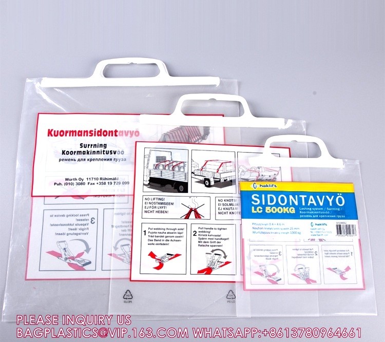 Handle Disposable Bags, Disposable Handle Bags, Sock Hanger Bags, Shopper, Handybags, Hard Handle Plastic Package