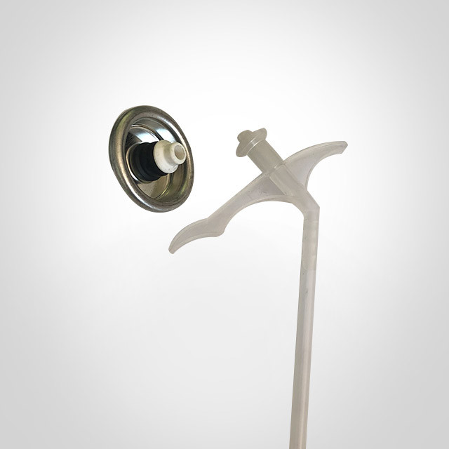 One Inch Tinplate PU Foam Glass Glue Aerosol Valve Construction Materials Foam Valve With Straw