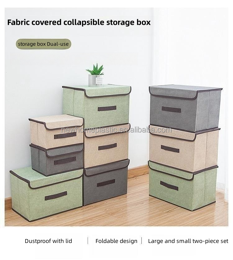 Foldable Desk Storage Box Organizer for Clothes Non Woven Cover Sundries Customized Size
