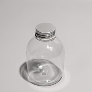 China Transparent PET Bottles with Screw On Aluminum Caps wholesale
