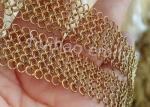 Stainless Steel 7mm Ring Mesh Chain Mail Curtain With Fringing