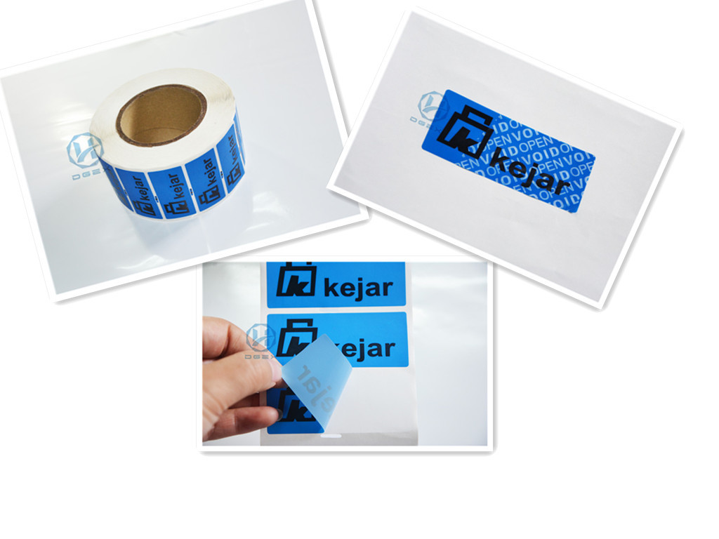 Matt Silver VOID Self Adhesive Security Labels / Printed Packing Tape