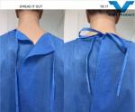 Logo Printing-Free CE Certified Waterproof Breathable Disposable SMS Isolation