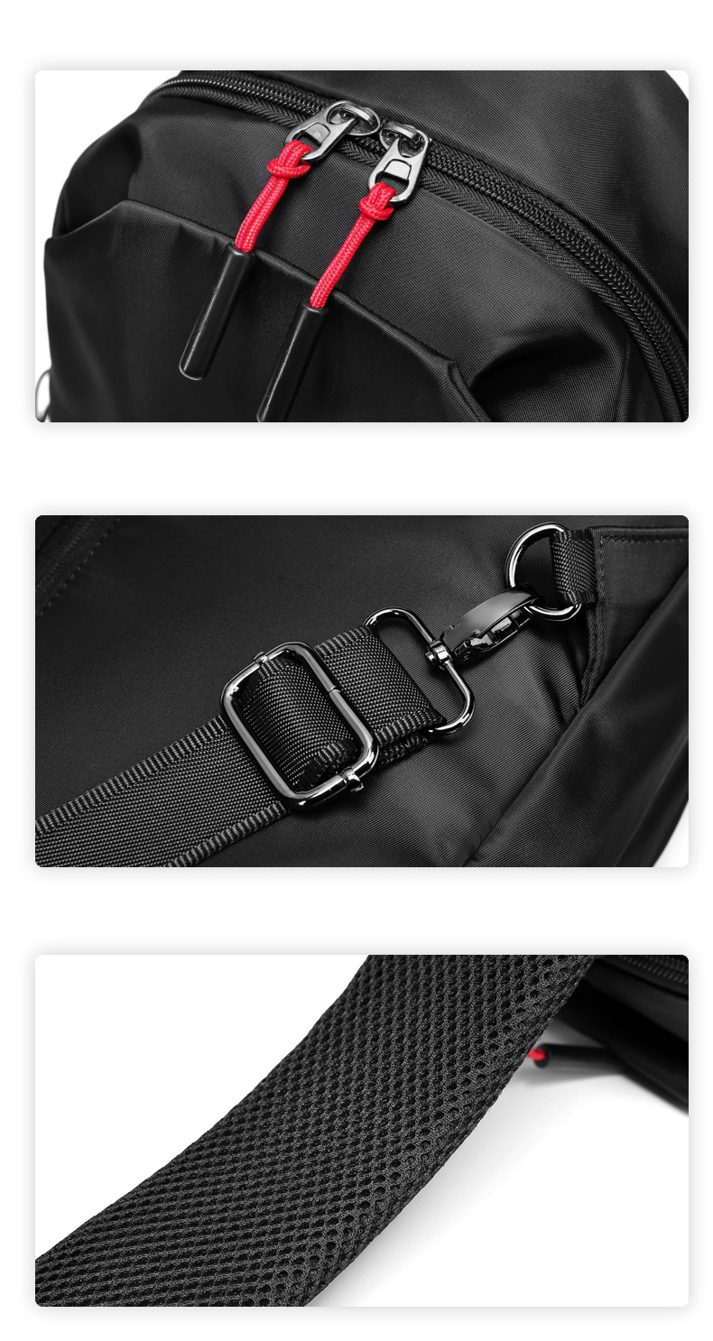 Hot sell wholesale fashion men custom waterproof shoulder bag crossbody chest sling bag