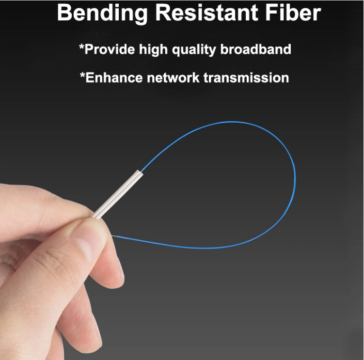 Single Mode FTTH Drop Cable Galvanized Steel Wire 1 2 4 Core G652 G652d G657a G657a2