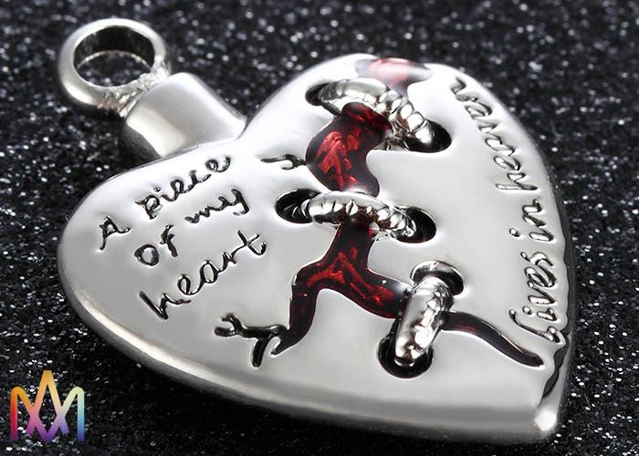 23.5g Heart Memorial Charms For Ashes
