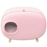 Pet Cleaning Enclosed Kitty Litter Box , Lightweight Cat Litter Training Toilet