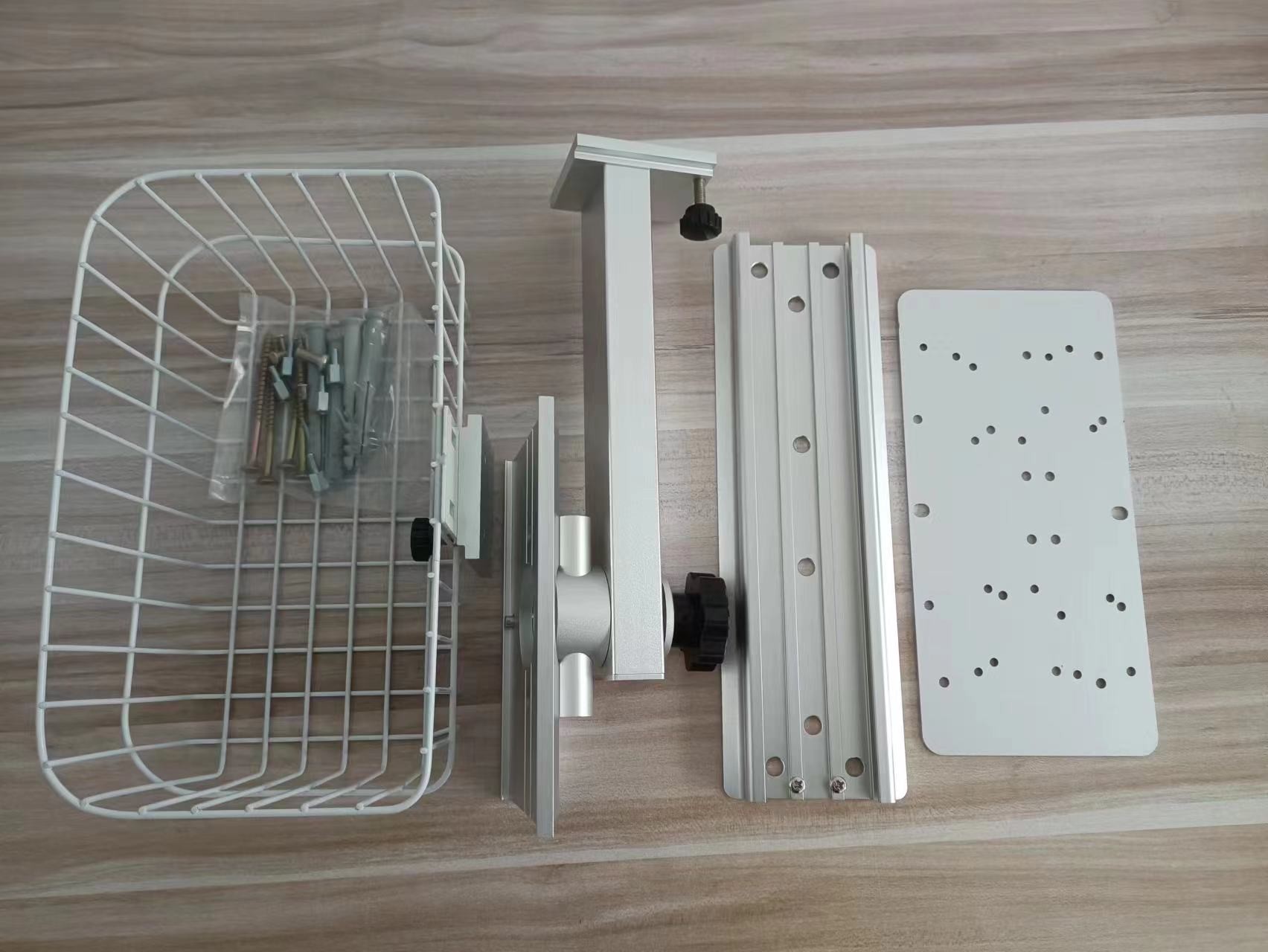 Adjustable Bracket For Patient Monitor With Basket