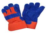 Blue Customized Safety Leather Hand Gloves , Hand Protection Gloves