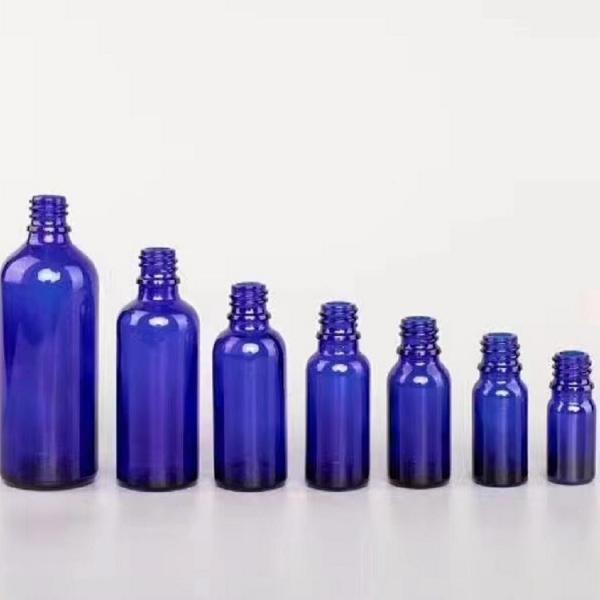 OEM Blue Spray Bottles For Essential Oils , Durable Essential Oil Glass Bottle