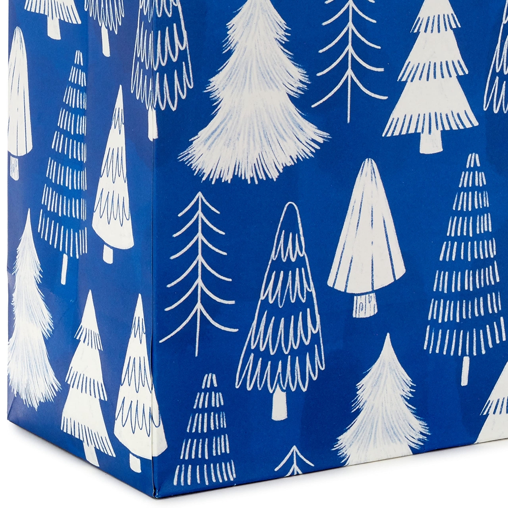 Custom Blue Shopping Courier Paper Bag With Handle Promotion and Logo Customized Logo