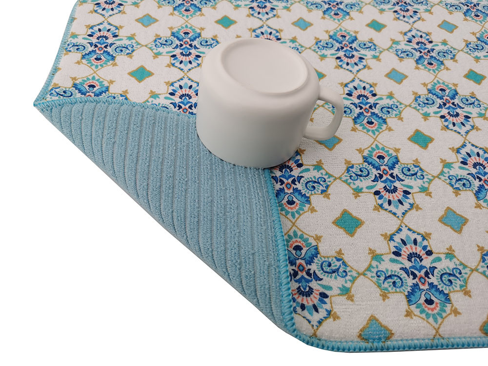 Medium Size Microfiber Dish Dryinag Mat 38x50cm For Kitchen Countertop